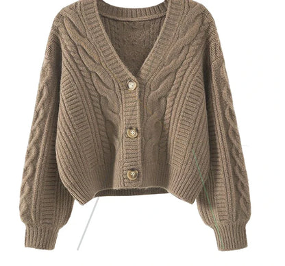Autumn Winter Fashion Cardigan Sweater Women Knitted Coats Female Solid Long Sleeve Casual Knit Jacket Cardigans Tops Knitwear
