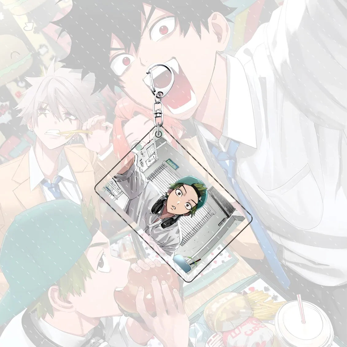 Comic anime Phantom Busters 6 cm acrylic backpack pendant cute keychain decoration collectible gift