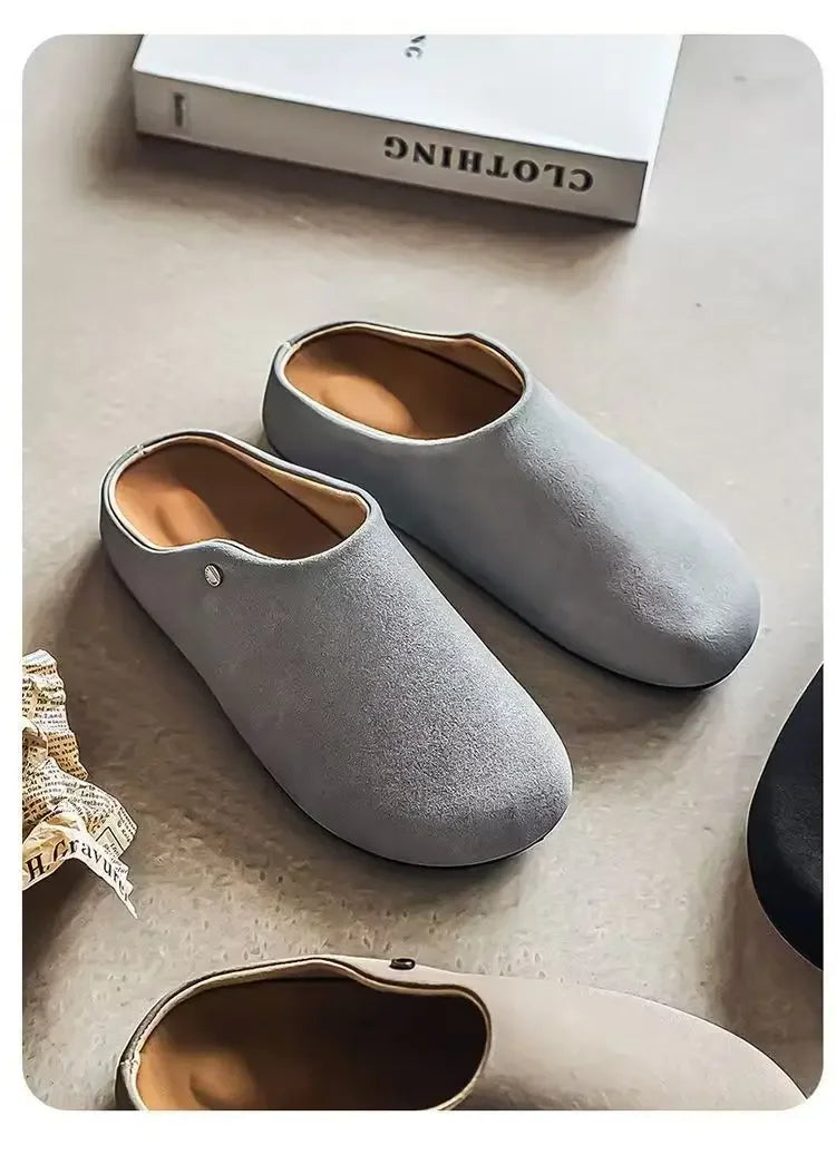 Unisex Closed Toe Mule Slippers Spring Autumn Slip On Soft Sole Casual Shoes for Outdoor Office Home