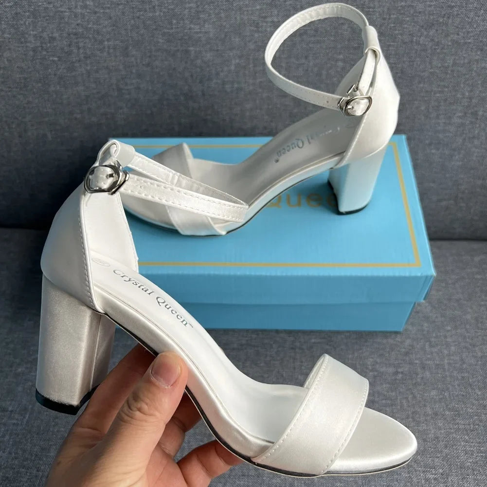 7cm Plus Size Shoes for Women 35-43 Summer Fashion Peep Toe Buckle Strap Platform High Heel Sandals Casual Women Footwear