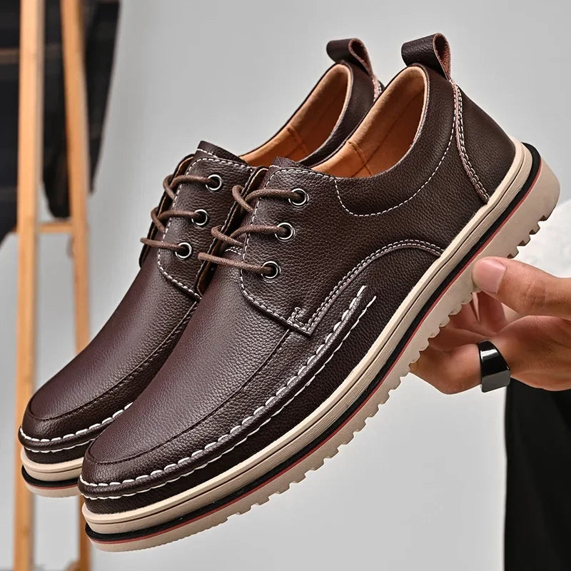 Leather Men Oxfords Shoes Handmade Italian Mens Casual Shoes  Brand Leisure Male Loafers