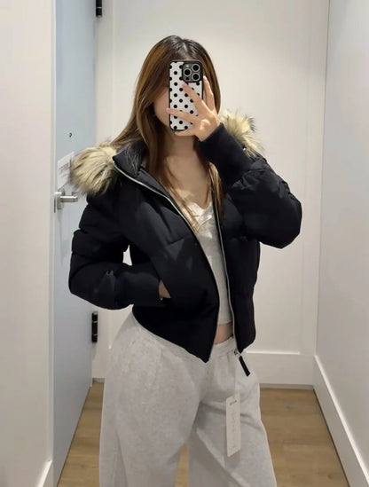 Subculture Harajuku Vintage Safari Coats with Hooded Women Zipper Sweatshirts Casual Streetwear Grunge Jacket Y2k Stand Neck
