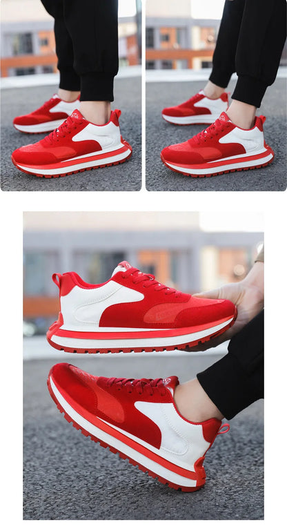 Men Shoes 2025 Spring Autumn New Fashion Comfortable Height Increase Casual Running Shoes Breathable Non Slip Platform Sneakers