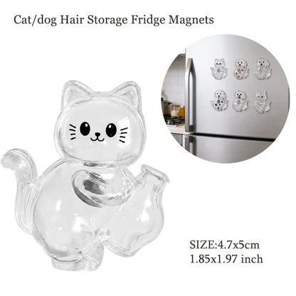 Transparent Cute Dog Pendant Keychain Creative Pet Hair Storage Capsule Hanging Ornament for Pet Lover DIY Pet Memorial Keychain