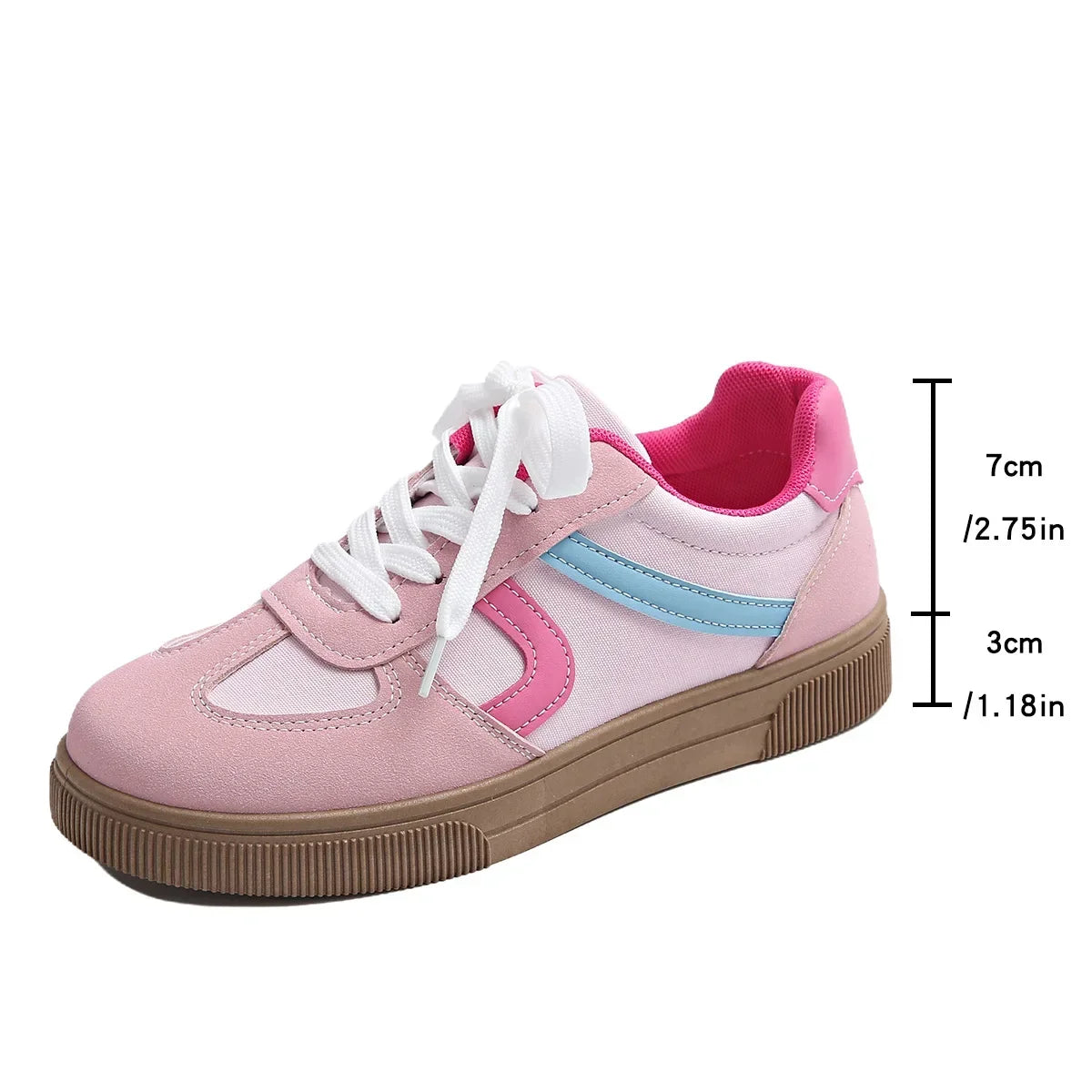 Women's Flat Bottom Sports Shoes Hot Sale Mixed Colors Spring Autumn New Style Sneakers Casual Leisure Student Flats Rubber Sole