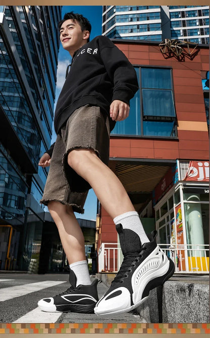Men's Basketball Shoes Breathable Cushioning Non-Slip Wearable Runing Shoes Gym Training Athletic Basketball Sneakers for Men