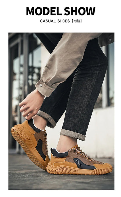 Spring and Autumn Fashion Elastic Band Sneakers for Men, Versatile Trendy Casual Shoes, Student Running Shoes, Soft-Soled Lightweight Men's Shoes