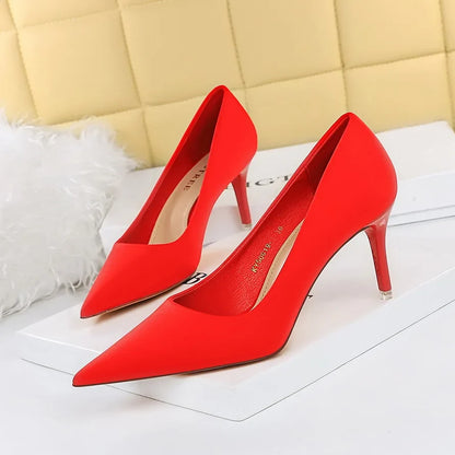 BIGTREE Shoes Satin Women Pumps 2025 New Purple High Heels Fashion Women Shoes Stiletto Luxury Noble Party Shoes Women Heels