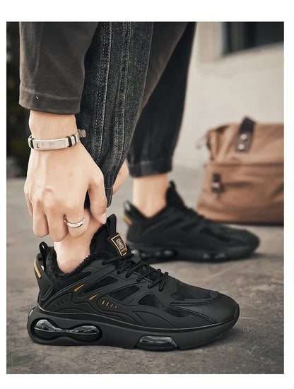 Couples casual sports shoes autumn winter warm plush cotton shoes Men Women fashion outdoor soft sole light racing running shoes