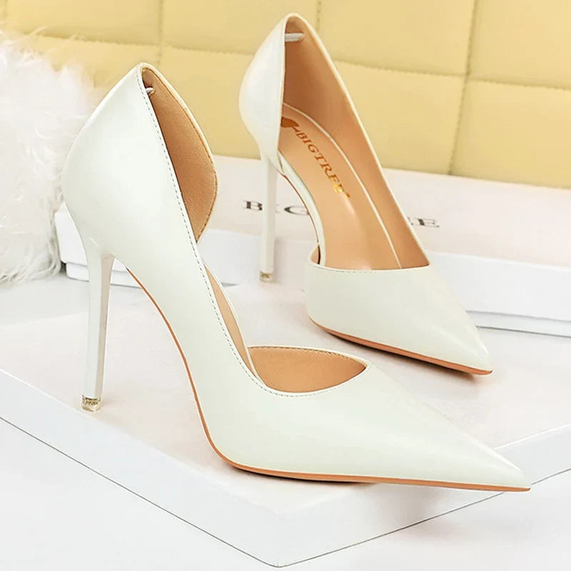 BIGTREE Shoes Black Women Pumps Quality Leather Women Shoes High Heels Fashion Wedding Shoes Stiletto Luxurious Elegant Pumps