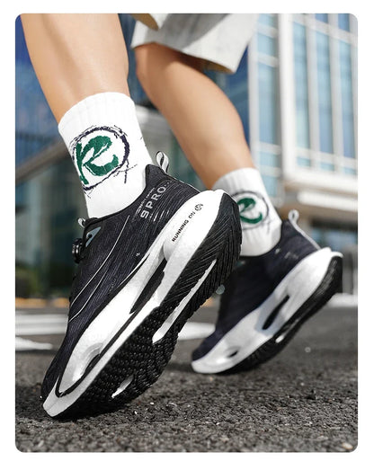 2026 Running Shoes Carbon Board Marathon Men Sports Breathable Lightweight Women's Comfortable Athletic Nonskid Casual Sneakers