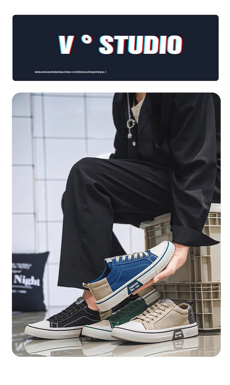 2026 New Summer Men's Breathable Versatile Skateboarding Shoes Men's Soft Bottom Casual Sports Trend Fashion Canvas Shoes 48size