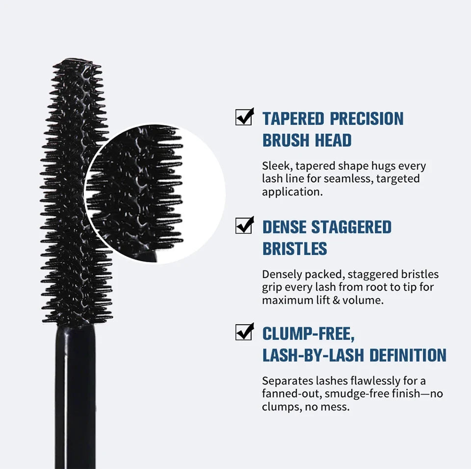 Lengthening & Volumizing Mascara Water-Resistant Long-Lasting Nourishing Strengthen Mascara Glossy Natural Finish Eye Makeup
