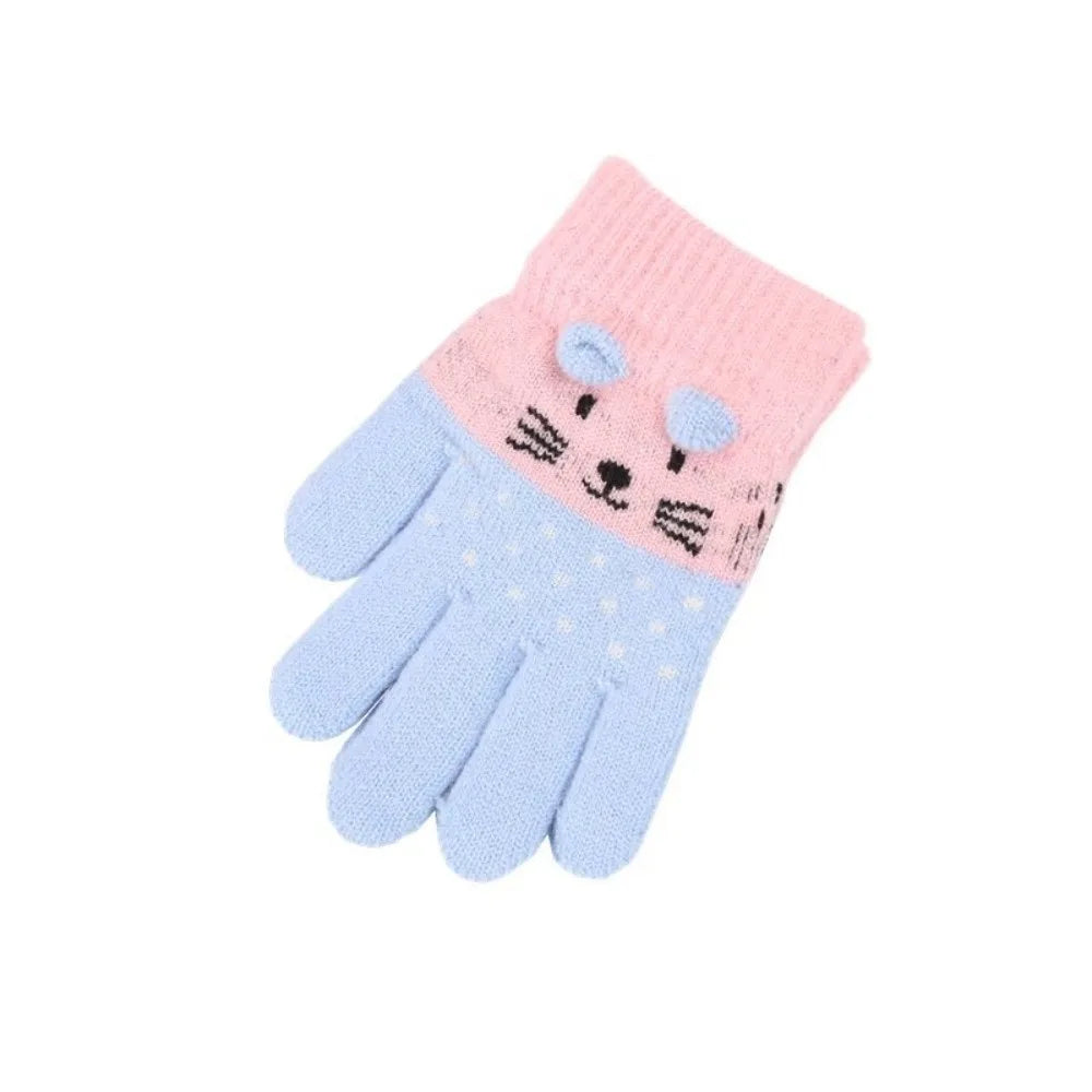 3- 10Years Old Fashion Warm Winter Gloves Coldproof Candy Color Children Mittens Soft Elastic Gloves Outdoor