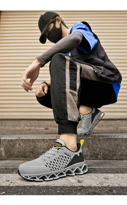 Casual Sneakers Mens Shock-absorb Running Shoes Lightweight Breathable Sports Shoes for Men 2026 New Trendy Gym Trainers for Man