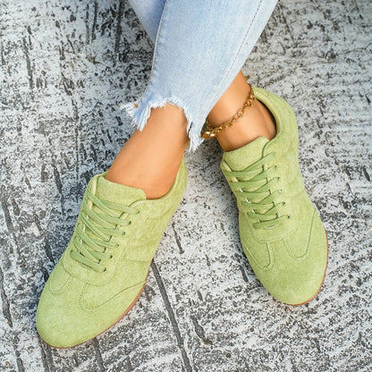 Women's Casual Flat-soled Non-slip Wear-resistant Sport Shoes Spring Autumn Round-toe Soft and Comfortable Women Single Shoes