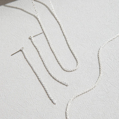 Starry Sky Sparkling Necklace, Women's Clavicle Chain Bracelet, Simple Sparkling Plain Chain, Stackable Design
