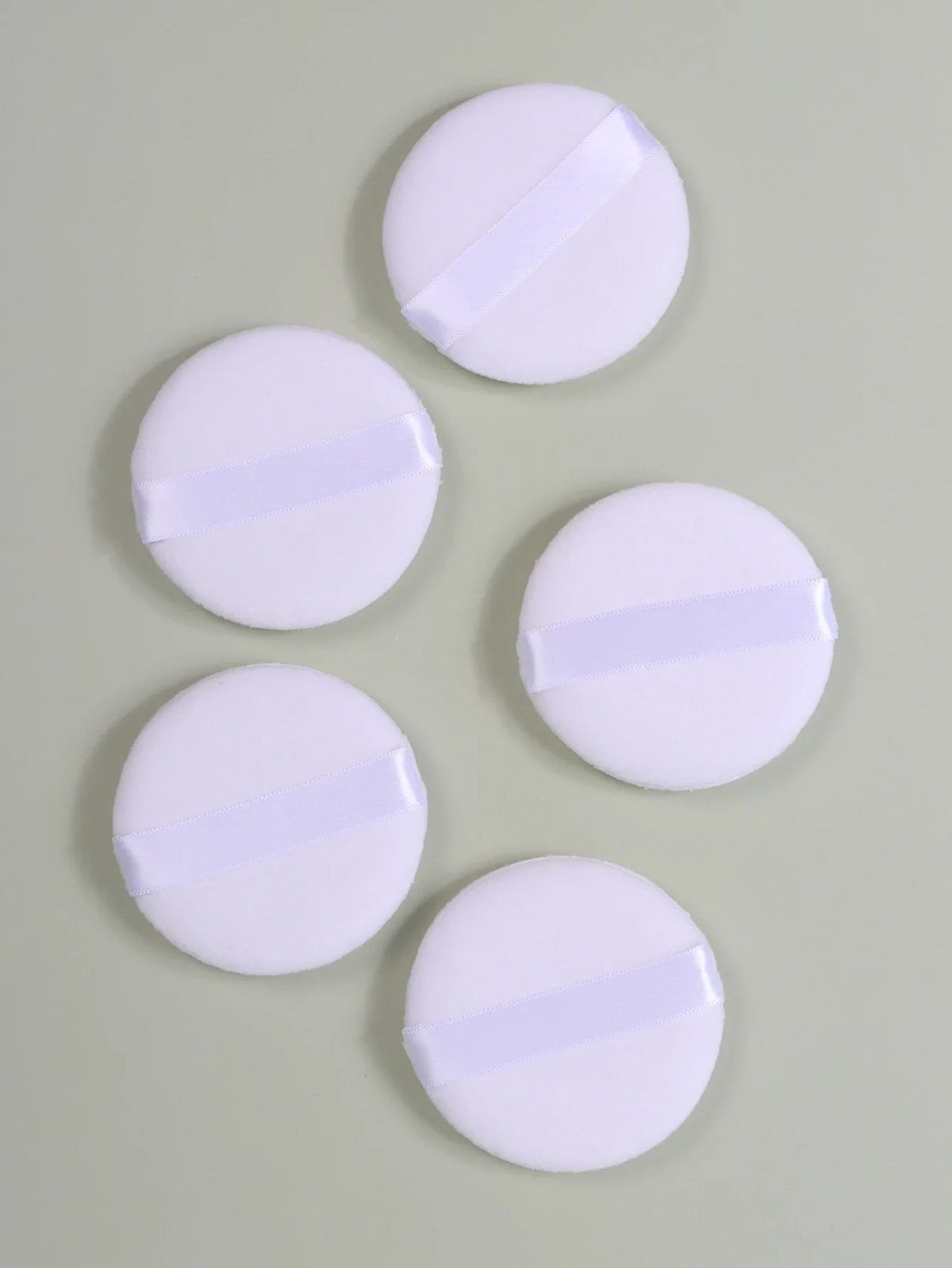 2-5-10-20Pcs Portable and Practical High-Grade White Round Powder Puff for Base and Fixing Makeup