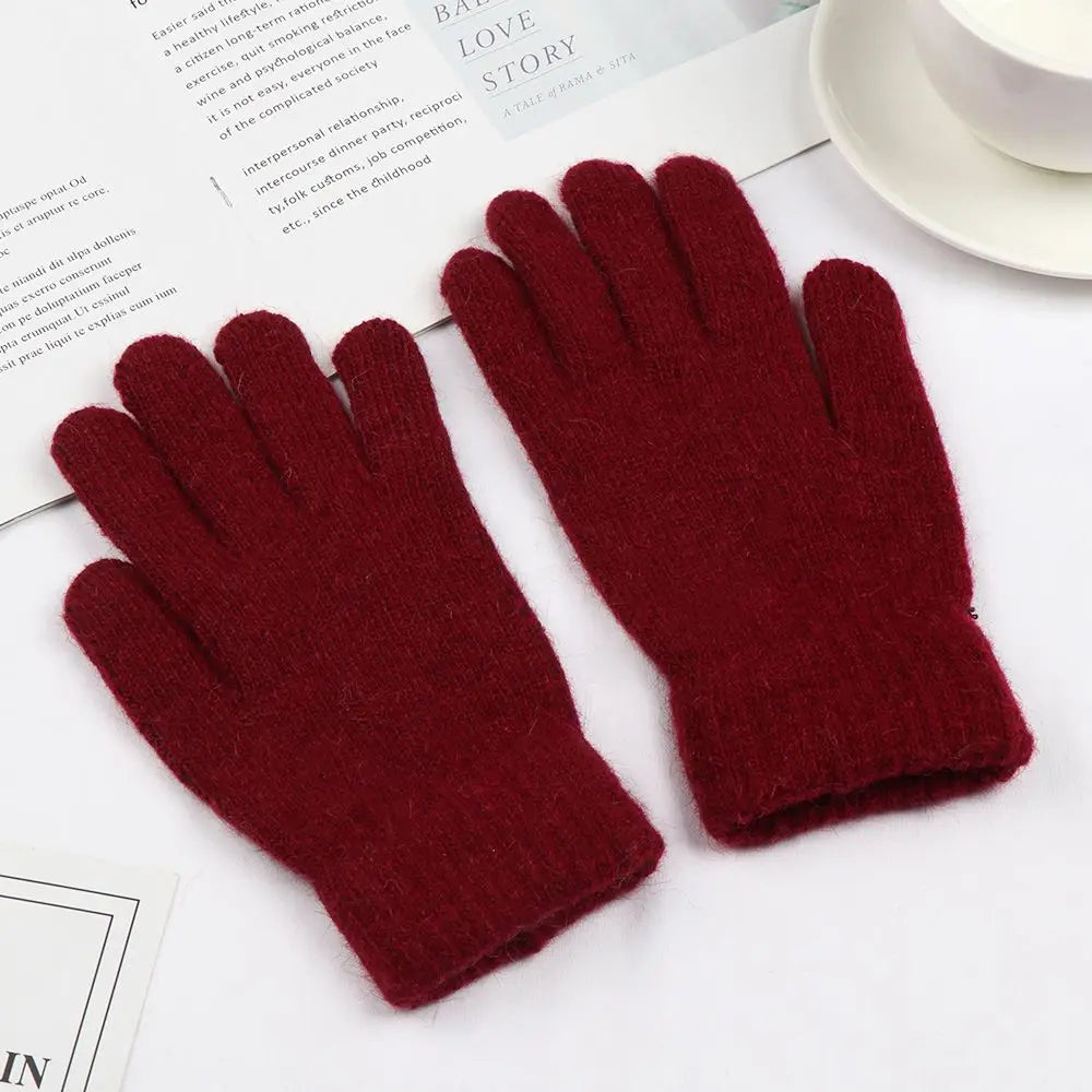 Fashion Elastic Outdoor Warm Thick Winter Gloves Mittens Full Finger Gloves