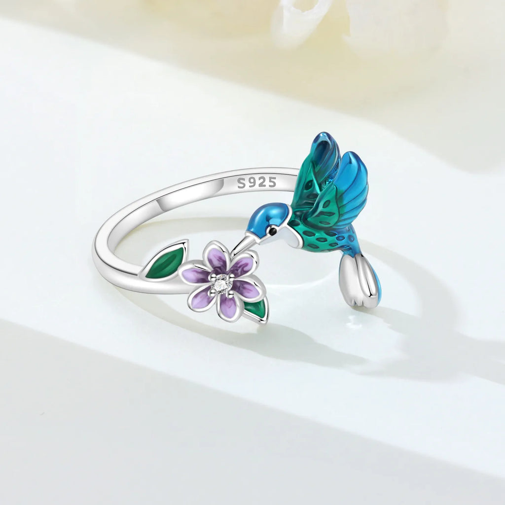Original 925 Sterling Silver Open Ring Exquisite Panda Dolphin Adjustable Ring Original Daily Fine Jewelry Women Birthday Gifts