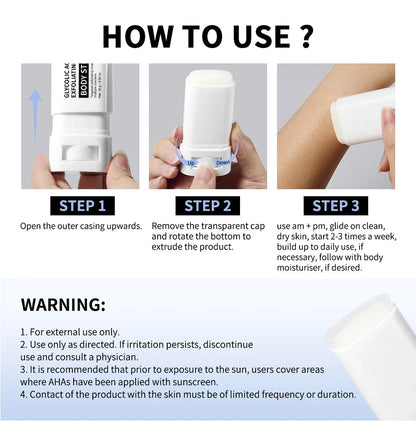 Glycolic Acid Exfoliating Body Stick Multiple Concerns Delivers Deep Effective Exfoliation Nourishing Moisture Deep Hydration