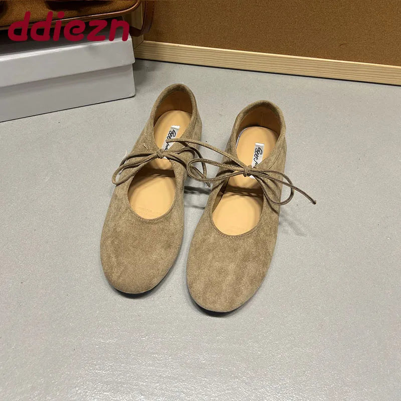 Fashion Butterfly-Knot  Women Flats With Shoes Casual Female Soft Footwear Round Toe Ladies Flats Slip On Shoes