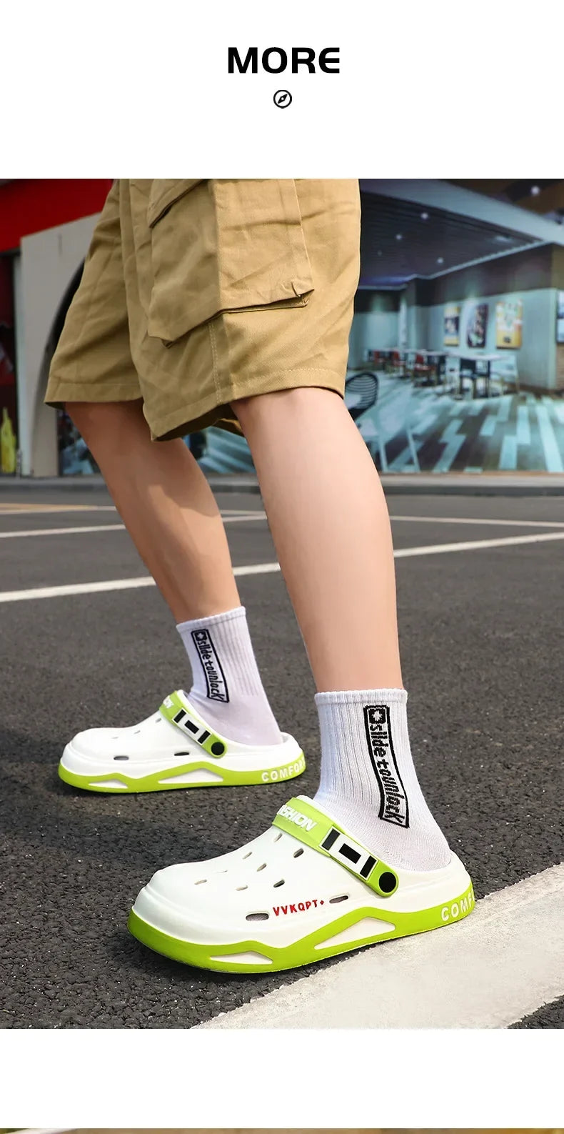 New fashion sandals Men's EVA casual comfortable hole garden shoes outdoor men's beach sandals indoor home unisex slippers