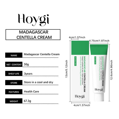 Centella Soothing Cream with Ceramide & B5 Face Repair Moisturizer Redness Relief Soothing Cream for Dry Sensitive Skin