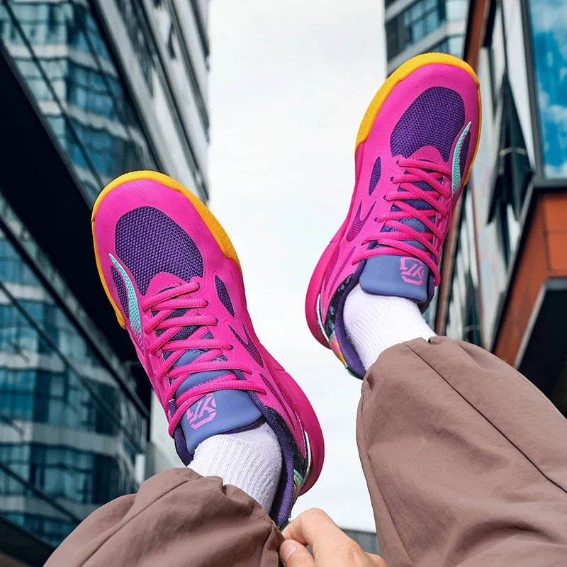 Men's Basketball Shoes Breathable Cushioning Non-Slip Wearable Runing Shoes Gym Training Athletic Basketball Sneakers for Men