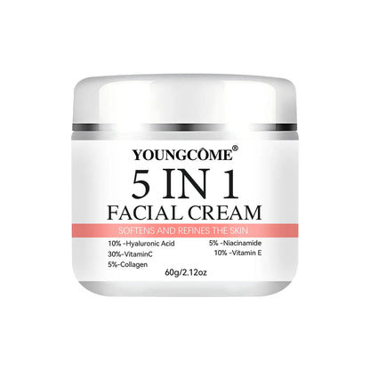 5 In 1 Fade fine lines Firming Face Serum Moisturizing brightning Vitamin C Hyaluronic Acid Facial Serum Shrink Pores Skin Care