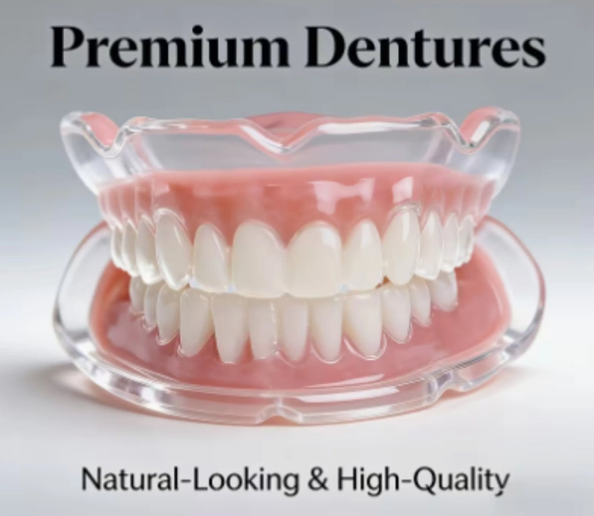 Comfort Fit Full Set Dentures Silicone Fake Teeth Natural Smile Instant Confidence Oral Care for Adults