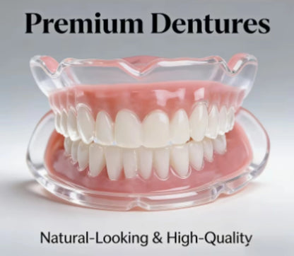 Comfort Fit Full Set Dentures Silicone Fake Teeth Natural Smile Instant Confidence Oral Care for Adults
