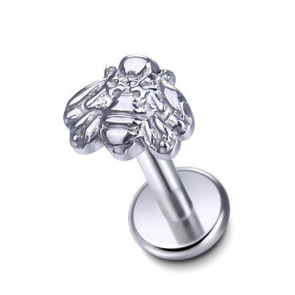 1Pc G23 Titanium Cartilage Stud Earrings for Women Lip Stud Labret Piercing Helix Daith Piercing Body Jewelry