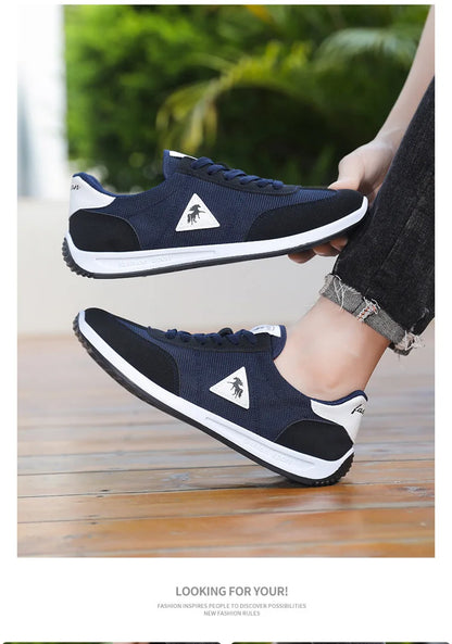 New 2026 Men's Casual Comfortable Breathable Sports Shoes Lightweight Anti-slip Wear-resistant Canvas Low-top round Toe Slip-On