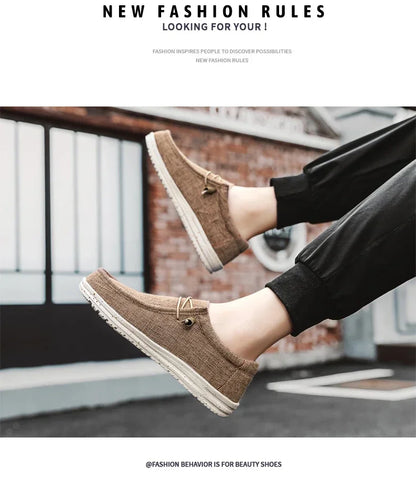 Men's Mesh Loafers Autumn Mens Vulcanized Shoes Breathable Lightweight Hiking Outdoor Sports Shoes Zapato Abierto Scarpa Aperta