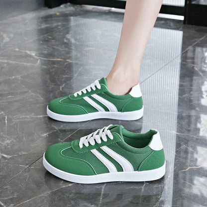 Women Tennis Sneakers Flats Ladies Fashion Mixed Colors Lace-up Vulcanized Shoes Spring Autumn Woman Outdoor Trainers Footwear