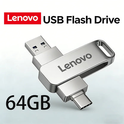 Lenovo USB3.2 USB Flash Drive 512GB OTG Pen Drive High Speed Type-C Flash Disk Real Capacity Metal Pendrive For Phone Computer
