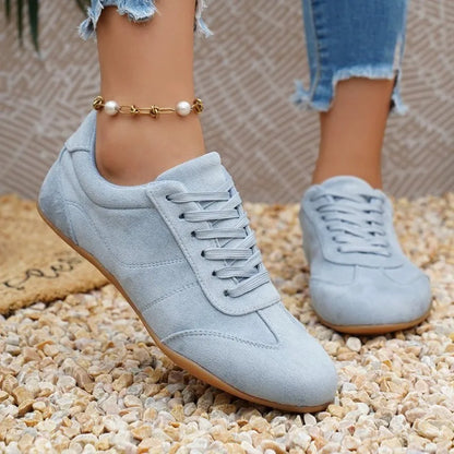 Women's Casual Flat-soled Non-slip Wear-resistant Sport Shoes Spring Autumn Round-toe Soft and Comfortable Women Single Shoes