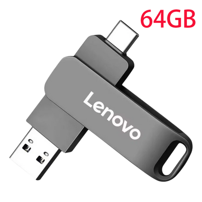 Lenovo USB3.2 USB Flash Drive 512GB OTG Pen Drive High Speed Type-C Flash Disk Real Capacity Metal Pendrive For Phone Computer