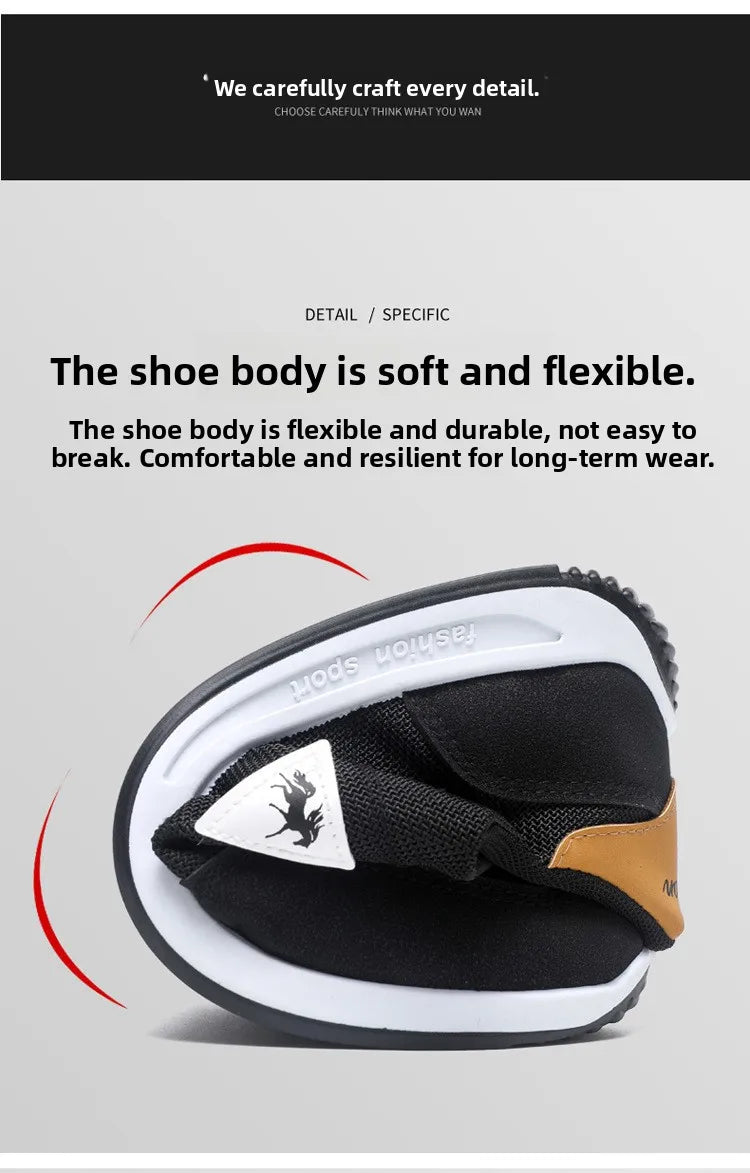 New 2026 Men's Casual Comfortable Breathable Sports Shoes Lightweight Anti-slip Wear-resistant Canvas Low-top round Toe Slip-On