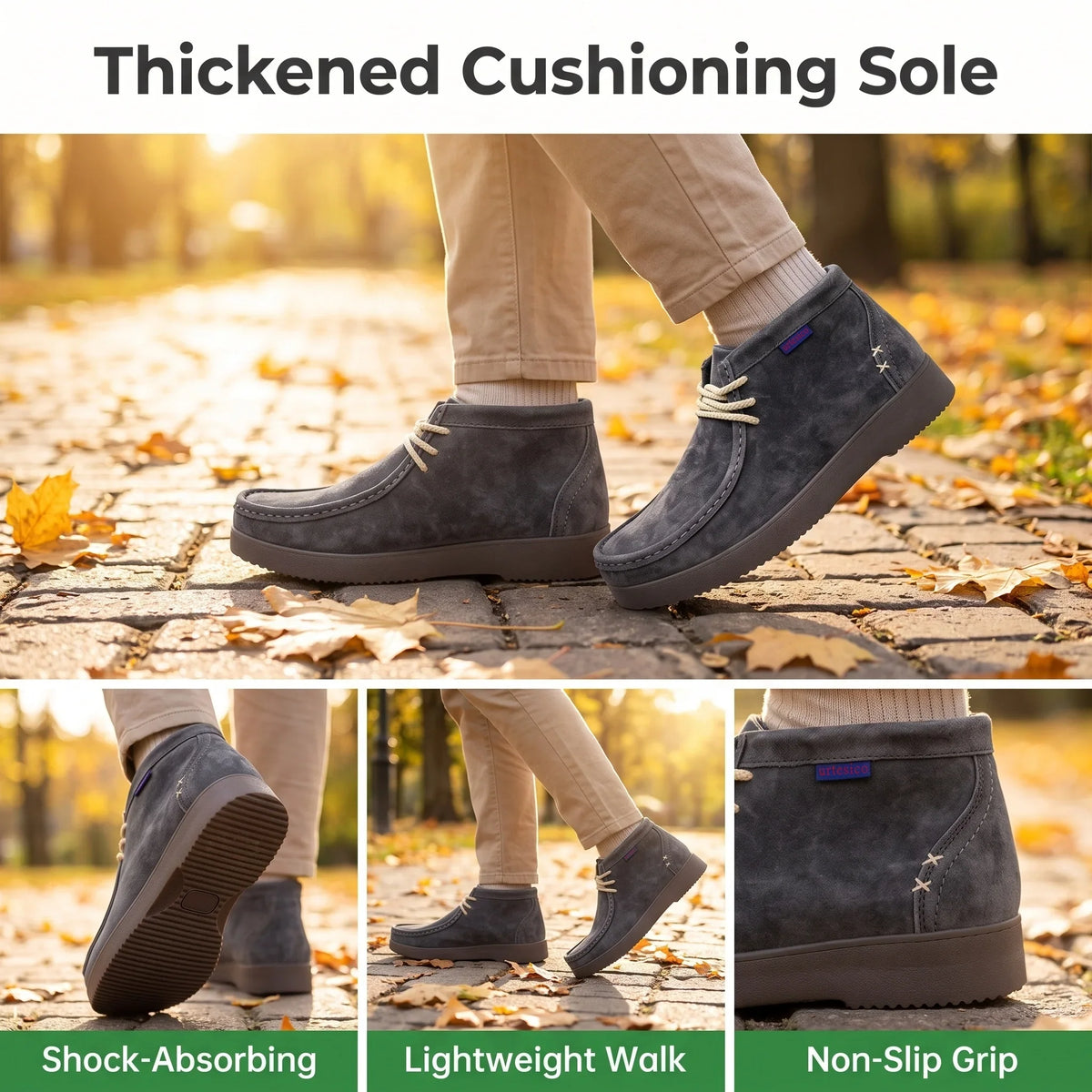Men's Premium Leather Handcrafted Sewn Boots Elegant Mocassin Man Shoes, Chelsea Boots Men, Botas Para Hombre, Chukka Boots