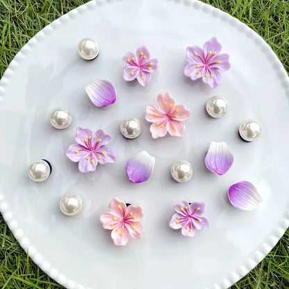 Hot Fashion Shoe Charms for Creative Branches and Flowers Clogs Shoe Buckle Cute Shoe Accessories Decoration for Girls Gift