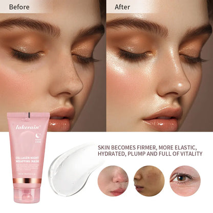 Collagen Wrapping Peel-off Mask Rejuvenation Moisturizing Brightening Korean Face Mask Make Glowy Skin Elasticity Facial Mask