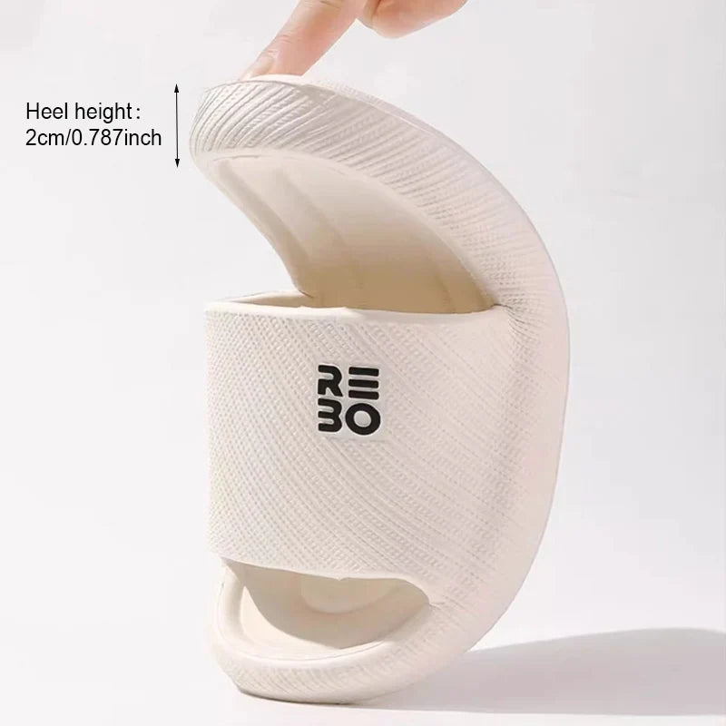 Summer Fashion Slippers Men Shoes Cloud Slippers For Men Home Flat Sandals Massage Flip Flops Couples Bathroom Indoor Slides