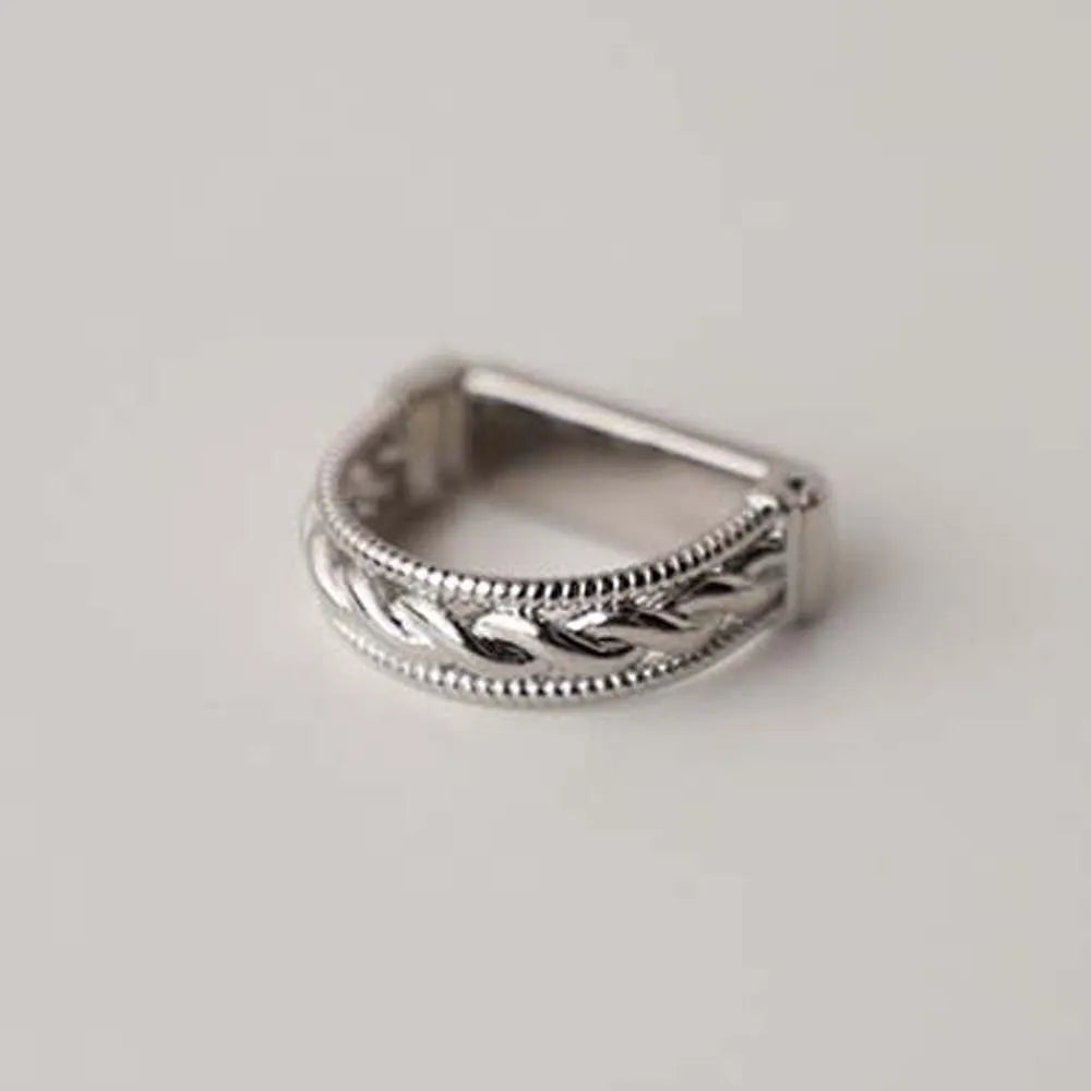 Creative Alloy D-shaped Tie Buckle Cuff Links Shirt Tie Pin Twists Tie Clip Accessories for Suit Mini Tie Knot Fixation Wedding
