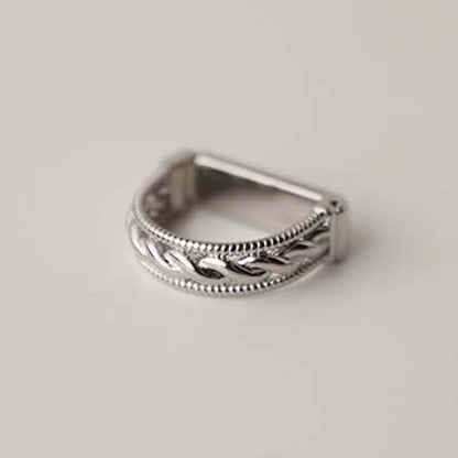 Creative Alloy D-shaped Tie Buckle Cuff Links Shirt Tie Pin Twists Tie Clip Accessories for Suit Mini Tie Knot Fixation Wedding