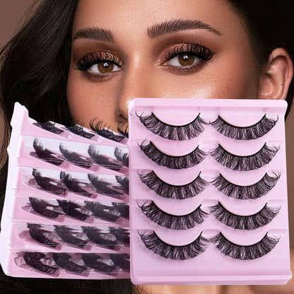 Fashion Russian Strip Lashes 2/5/10 Pairs 3D Mink Lashes Natural Eyelashes Dramatic False Eyelashes Wholesale Eyelash Extension