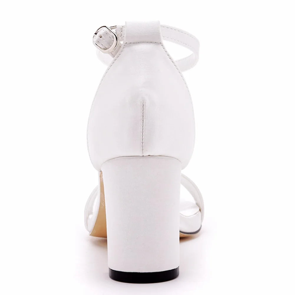 7cm Plus Size Shoes for Women 35-43 Summer Fashion Peep Toe Buckle Strap Platform High Heel Sandals Casual Women Footwear
