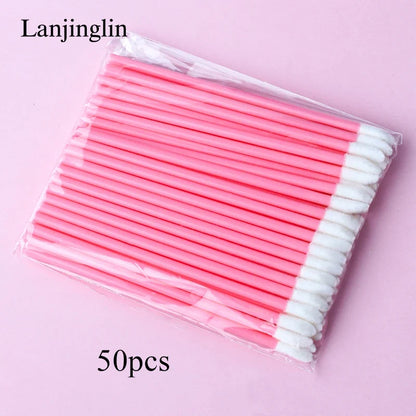 Lanjinglin 5/50 Pcs Lip Brush Reusable Makeup Brushes Lipstick Applicator Wands Eyelashes Extension Tool Beauty Accessories