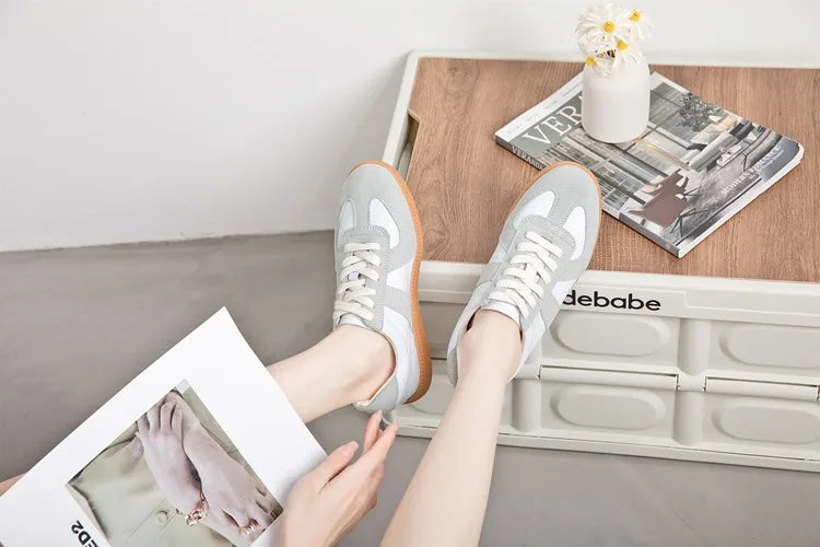 AIYUQI Women's Sneakers 2026 New Genuine Leather Ladies Moral Training Shoes Casual Spring Flat Shoes Women